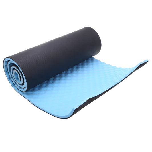 1.5CM Thick Yoga Mat Single Outdoor Exercise Sleeping Camping Yoga Mat with Carrying Straps EVP Blue Utility Yoga Mats Fitness